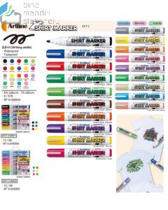 Gambar stationery Artline EKT-2 Tshirt Marker Spidol Bullet Tip dan aneka katalog Artline grosir