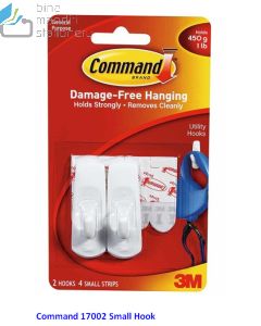 Jual alat-alat kantor merk 3M Command harga murah & terjangkau, ATK Sekolah Command 17002 Small Utility Hooks harga normal 29000 di Toko Alat Tulis Grosir Bina Mandiri Stationery
