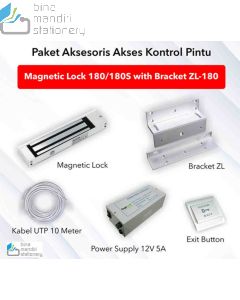 FINGERSPOT PAKET AKSES KONTROL PINTU MAGNETIC LOCK 180 WITH BRACKET ZL-180 di toko alat alat kantor lengkap cv bina mandiri stationery