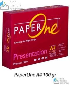 Foto Kertas Fotocopy Print HVS Putih PaperOne A4 100 gr merek PaperOne
