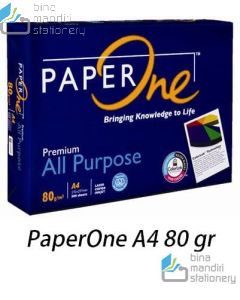 Foto Kertas Fotocopy Print HVS Putih PaperOne A4 80 gr merek PaperOne